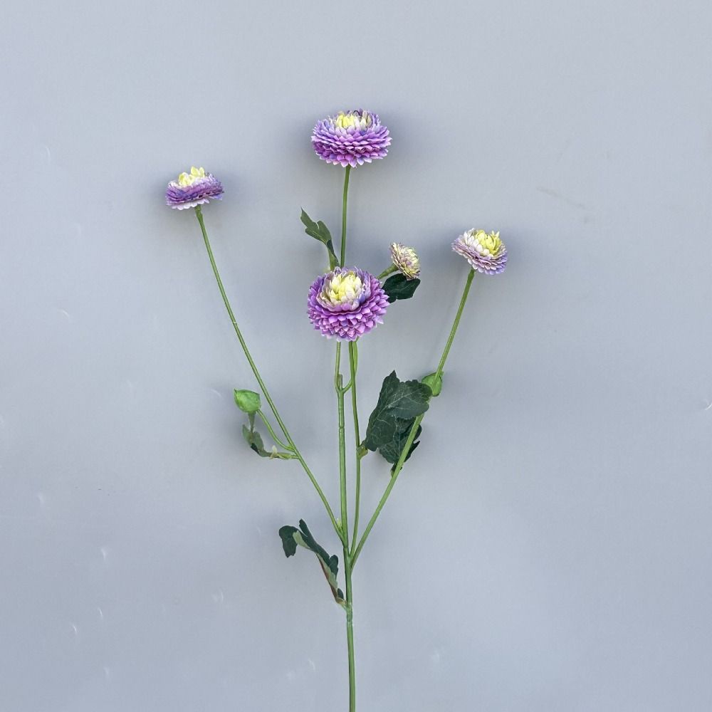 5 Heads Silk Flowers Silk Material Fake Plants Artificial Chrysanthemum Flowers Wedding Room