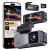 KASNOW K8 Dash Cam with 4K Front and Rear UHD 8 IMX415 Compact Dash Front and Rear Parking Noise and LED Traffic Light Impact 64GB Card Japanese