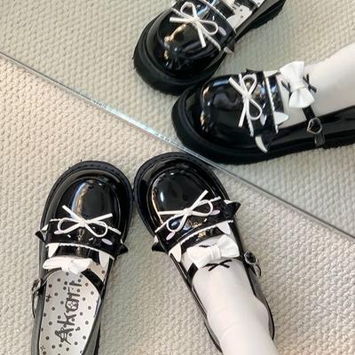 Оригинальные туфли Лолиты милые туфли-одинарки jk на плоской подошве бант Шаоло японские маленькие кожаные туфли
