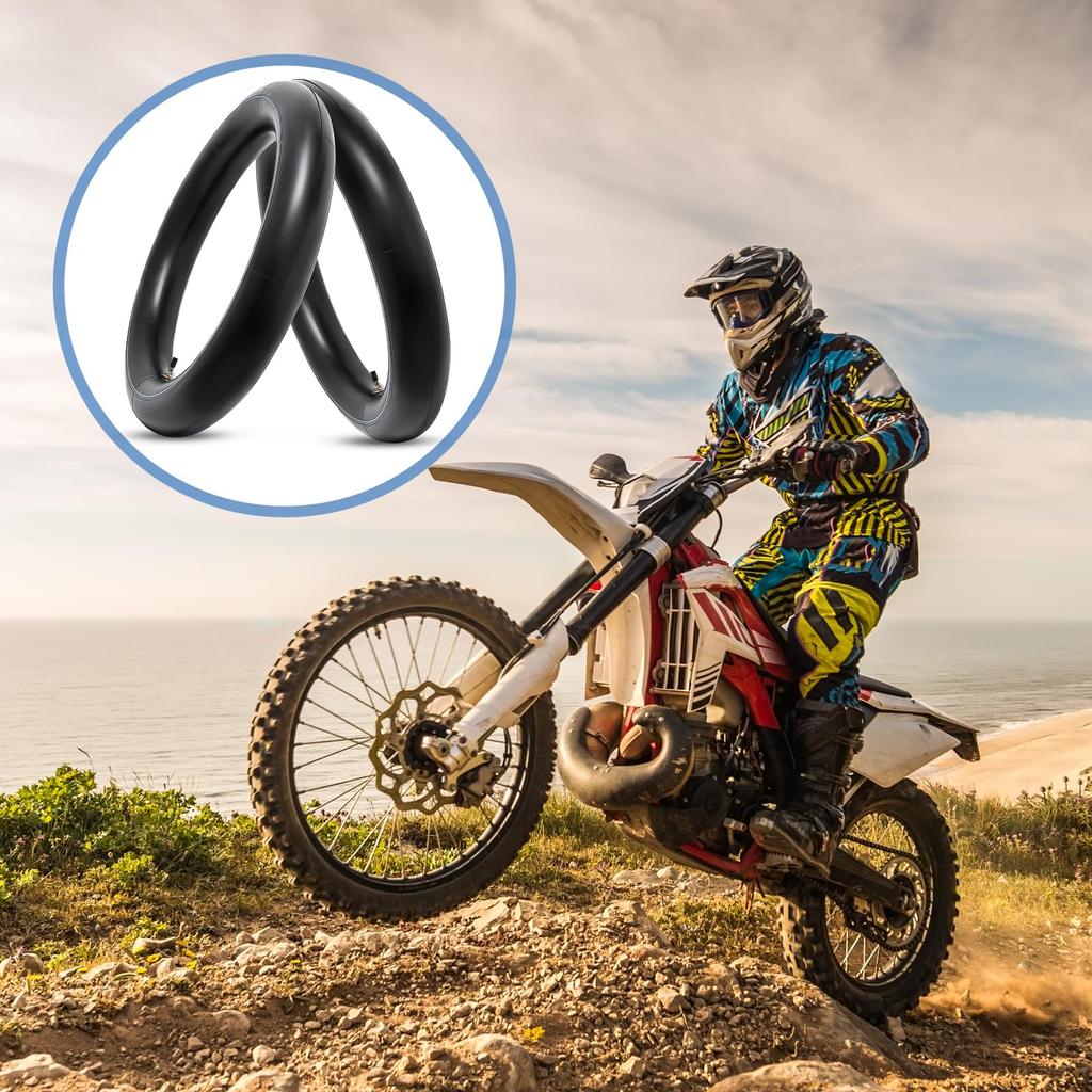 PaoWin Tubes with Thick Wall and TR4 Fits Motorcycle Compatible with and Motorcycles and Mopeds 2-Piece Set, 4.10-18 Valves, 4.10/4.50-18 120/80-18