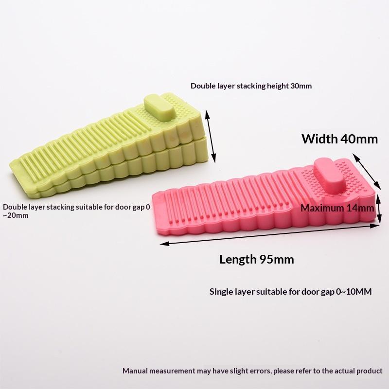 Stackable Silicone Door Stop Wedge Doorstops Anti Collision Home Office Door Rear Retainer