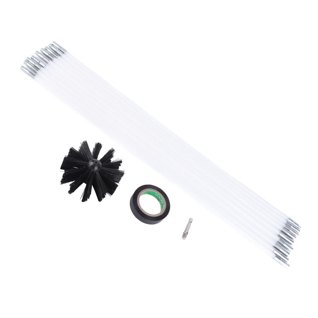 12 шт. Щетки для чистки внутренней стенки дымоходной трубы Гибкая насадка для электродрели для дымохода сушилки Штанга 16 дюймов