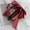 Satin High Ponytail Fixed Ribbon Girls Hairpin Banana Clip Bow Headwear Korean Style Hair Clip