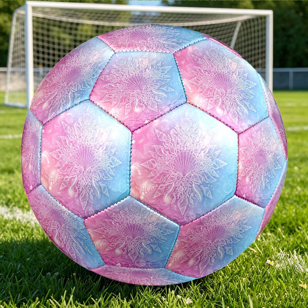 1pc Oceanic Mandala Themed Soccer Ball, Size 5, Lightweight PVC Material, Outdoor Training Soccer Ball Gift. q62287