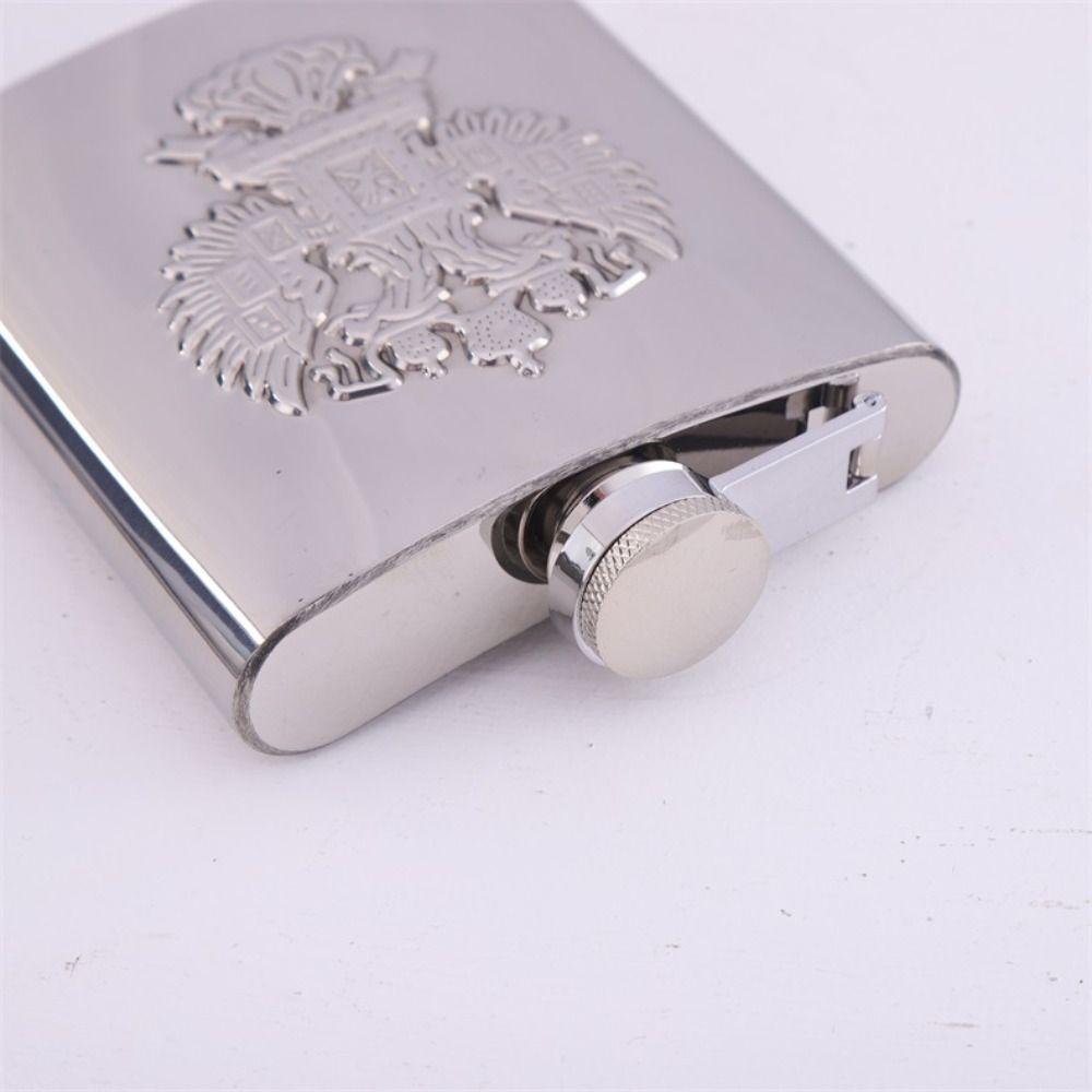 with Screw Cap Kettle Pot 304 Stainless Steel Liquor Pocket Portable Hip Flask