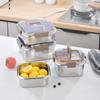 Герметичная пряжка Ланч-бокс для еды из нержавеющей стали Контейнер для хранения в холодильнике Герметичный контейнер для пикника Работа