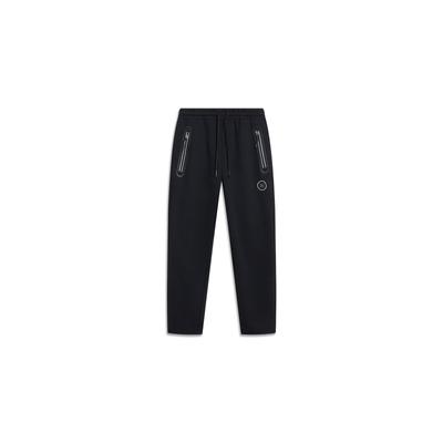 Штаны мужские спортивные Li Ning Wade Series, однотонные, с боковыми карманами на молнии, черные AKLT135-1