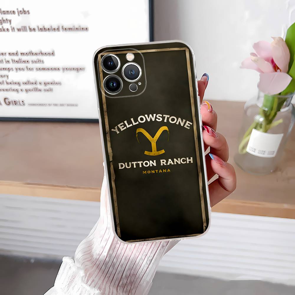 Popular Y-Yellowstone D-Dutton R-Ranch For iPhone 17 16 15 14 13 12 Mini 11 Pro Max Transparent Case