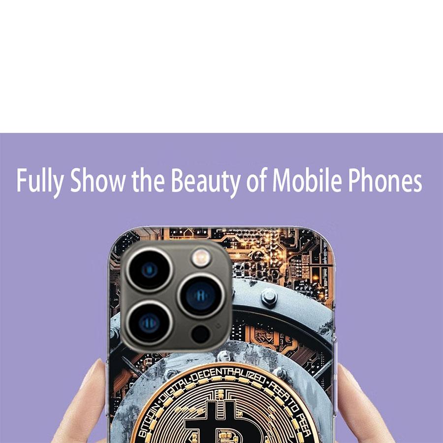 Bitcoin Money Phone Case For Iphone 17 Air 15 Pro 14 Plus 16 Pro Max 17E 16E 12 13 Mini 11 Cover Cute Fundas