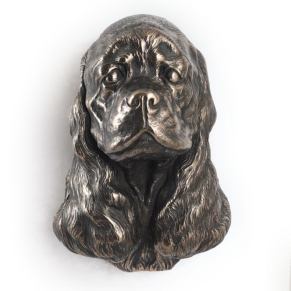 American Cocker Spaniel, Merry Cocker - Dog Statue, Hanging Bust, Unique Decoration for Dog Lover by Art-Dog Brand