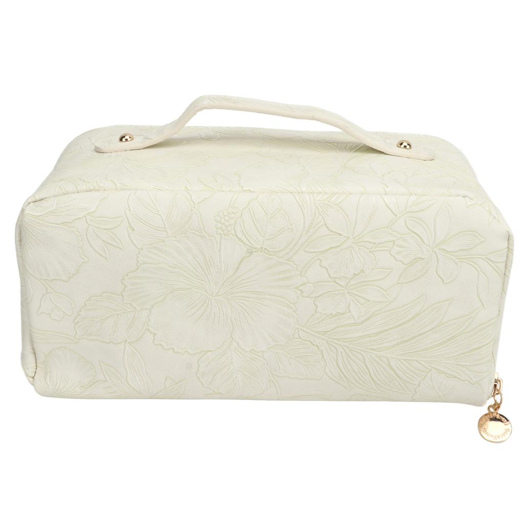 Косметичка для макияжа Большая вместимость Рельефный узор Многофункциональный разделитель PU кожа Макияж