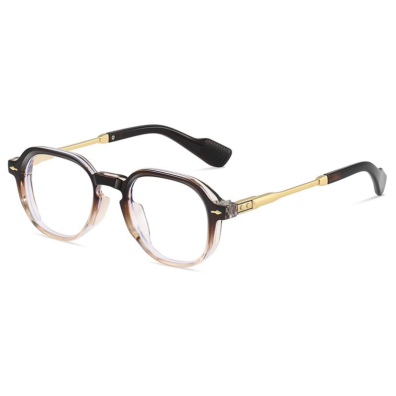 Brand High Quality New Polygon Meter Square Nail Sunglasses Anti-Blue Light Fashion Women Hip Hop Glasses Retro Sunglasses Men