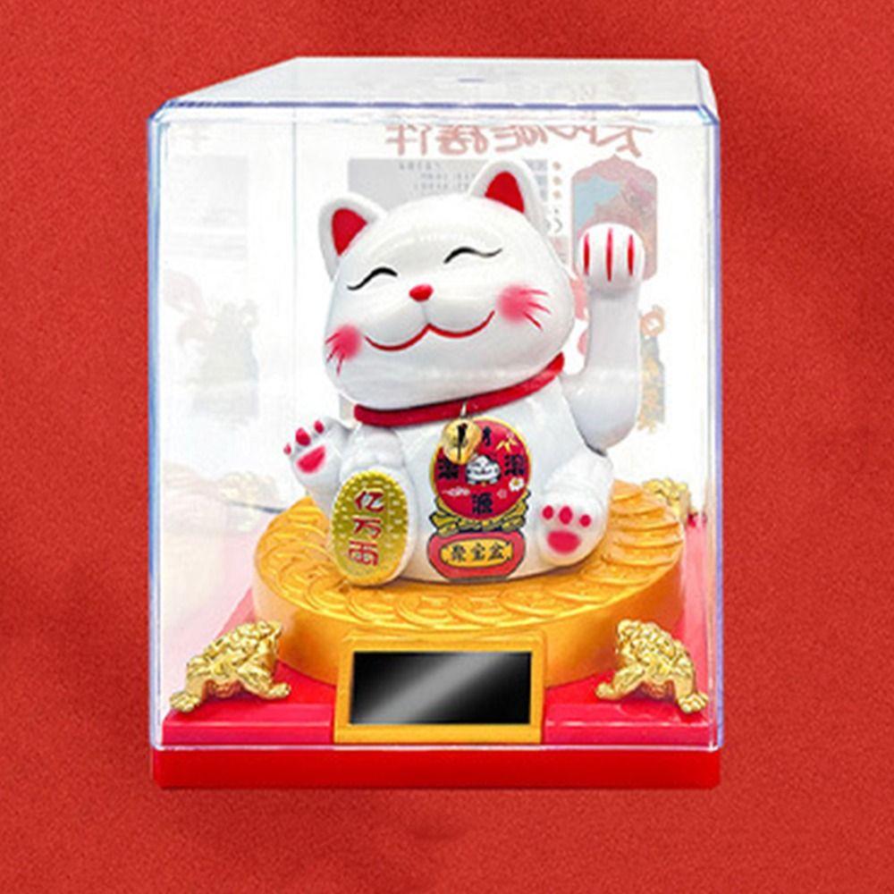 Wealth Welcoming Fortune Cat Waving Arm Car Decoration Automotive Interior Supplies Home Decor