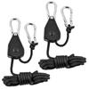 2Pcs Adjustable 2M Reinforced Hangers Hanging Ratchet For Tent Grow Plant Lamp Rope Ratchet Hanger Pulley Hook
