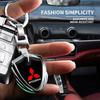 wszm6 Metal Car Key Chain Holder Keyring Pendant Gift for Mitsubishi ASX L200 EVO Lancer Montero Pajero Eclipse