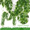 Зеленый настенный декор - 12 шт. в упаковке 2 м Искусственные лозы Поддельные лозы плюща Пластиковые гирлянды из ротанговой веревки Растения Декор домашнего балкона