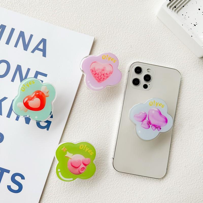 Mobile Phone Airbag Holder Adhesive Type Stretchable Heart Pounding Love Flying Kiss Fun Desktop TV Stand Niche