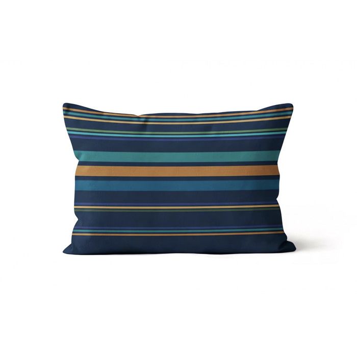 Cushion Cover 32x50 Cm AMAZONIE Blue, by Soleil d'Ocre