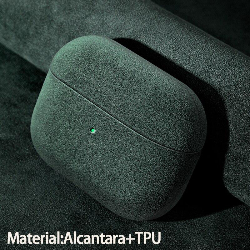For Apple AirPods Pro Case Italian Alcantara Luxury Leather Protective Cover for AirPods Pro Bluetooth Earphone Cases