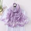 Shawl Air Conditioner Xia Duo Use Women's Imitation Cotton and Linen Scarf Large Long Scarf To Keep Warm, Silk Scarf Streamer Printing Outside