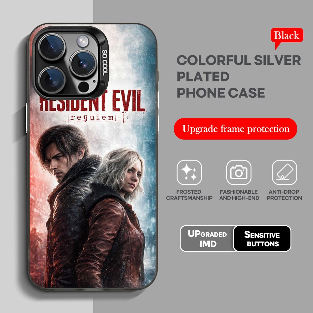Новый чехол для телефона Resident Evil Requiem черный IMD Цветной Серебристый Подходящий чехол для iPhone 17 16 e 15 14 13 12 11 Pro Max