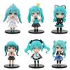 6Pcs/Set Anime Blind Box Hatsune Miku Figure Mini Character Ornaments Kawai Table Decoration For Home Adult Toy Child Gift
