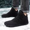 Мужские зимние сноубутсы, кроссовки для бега, нескользящие, повседневные туфли босиком, водонепроницаемые ботинки до щиколотки с высоким верхом для путешествий, альпинизма, пеших прогулок