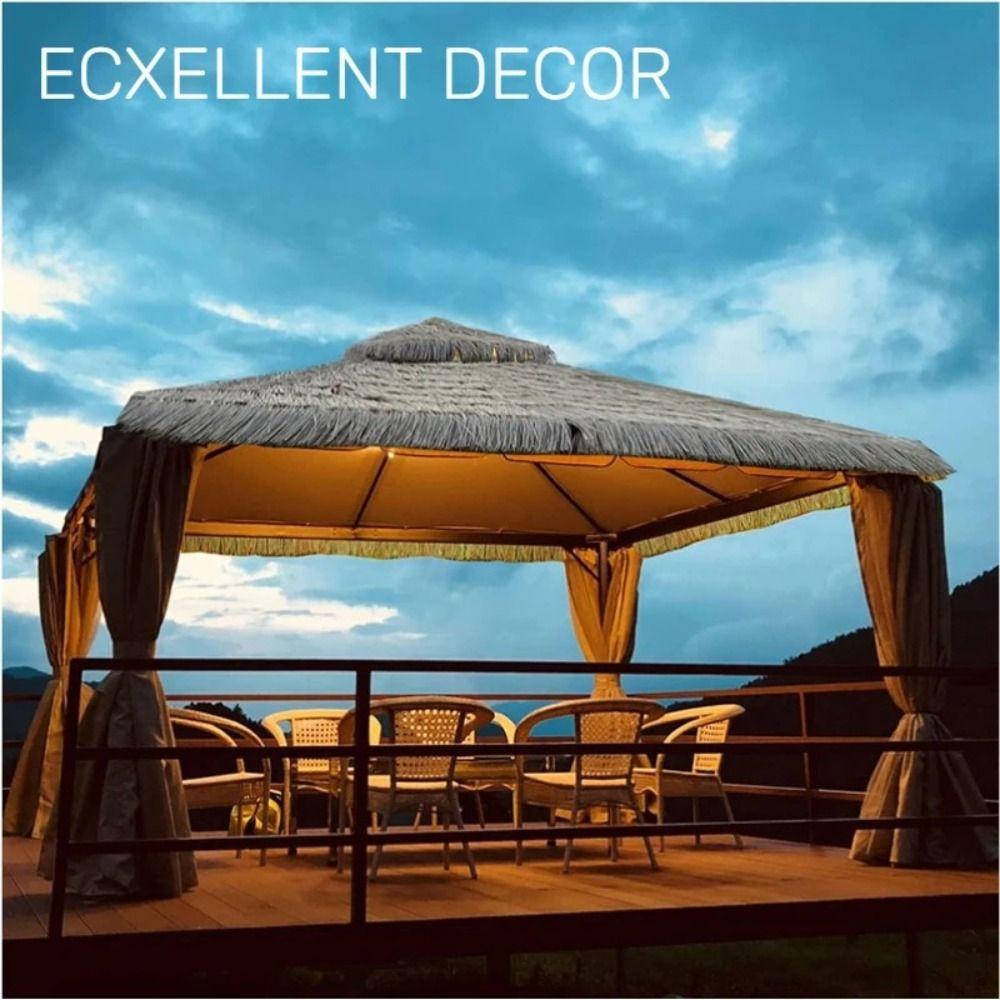 ПВХ Солома Декоративная Искусственная Трава Крыша Декор Дома Сада Симуляция Соломенная Крыша Уличная Крыша