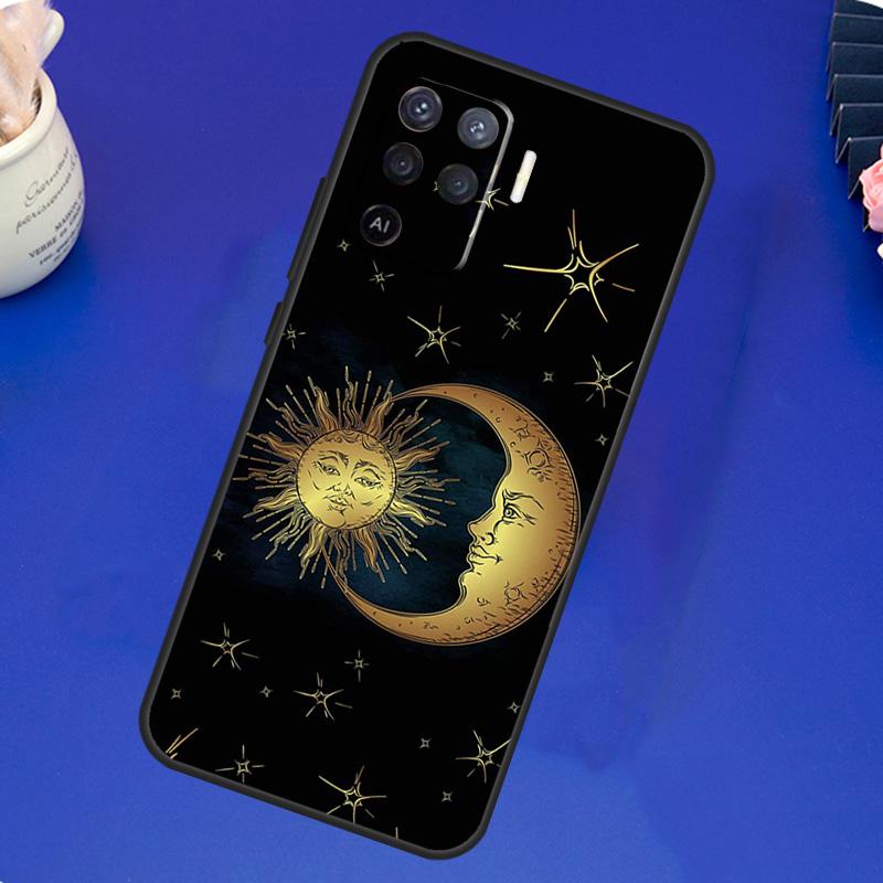 Чехол Sun Moons Star Signs Astrological Celestial для OPPO A5S A1K A15 A52 A72 A54 A74 A94 A91 A5 A9 A31 A53 A53S 2020, задняя крышка