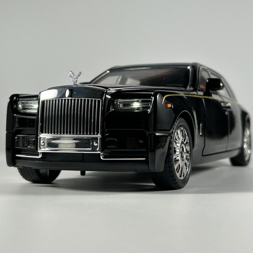 1:18 Модель автомобиля Rolls Royce Phantom Limousine из сплава, металлическая литая, для домашнего декора, настольный дисплей, орнамент, высокая симуляция, подарки