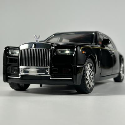 1:18 Модель автомобиля Rolls Royce Phantom Limousine из сплава, металлическая литая, для домашнего декора, настольный дисплей, орнамент, высокая симуляция, подарки