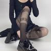 Женские сексуальные колготки-сетка в японском стиле, чулки Harajuku, готические, панк, JK, с асимметричным узором, косплей, колготки