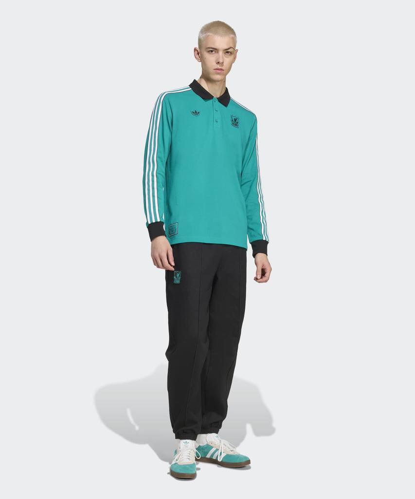 adidas Мужская футболка-поло с длинным рукавом Liverpool FC Terrace Icon - Мятный / Jw5471