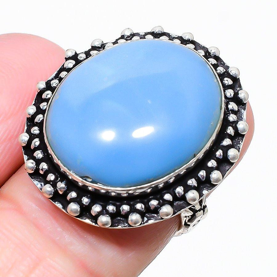 Кольцо с драгоценным камнем Owhyee Opal из стерлингового серебра 925 пробы, размер 7 i1v95
