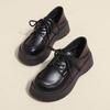 Black Big Head and Small Leather Shoes Women's Autumn 2025 New Japanese Jk Loafers British Style Muffin Platform Shoes