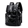 Large Capacity Leather PU Men's Backpack Expandable Backpack USB Charger Travel Computer Laptop Students Fashion