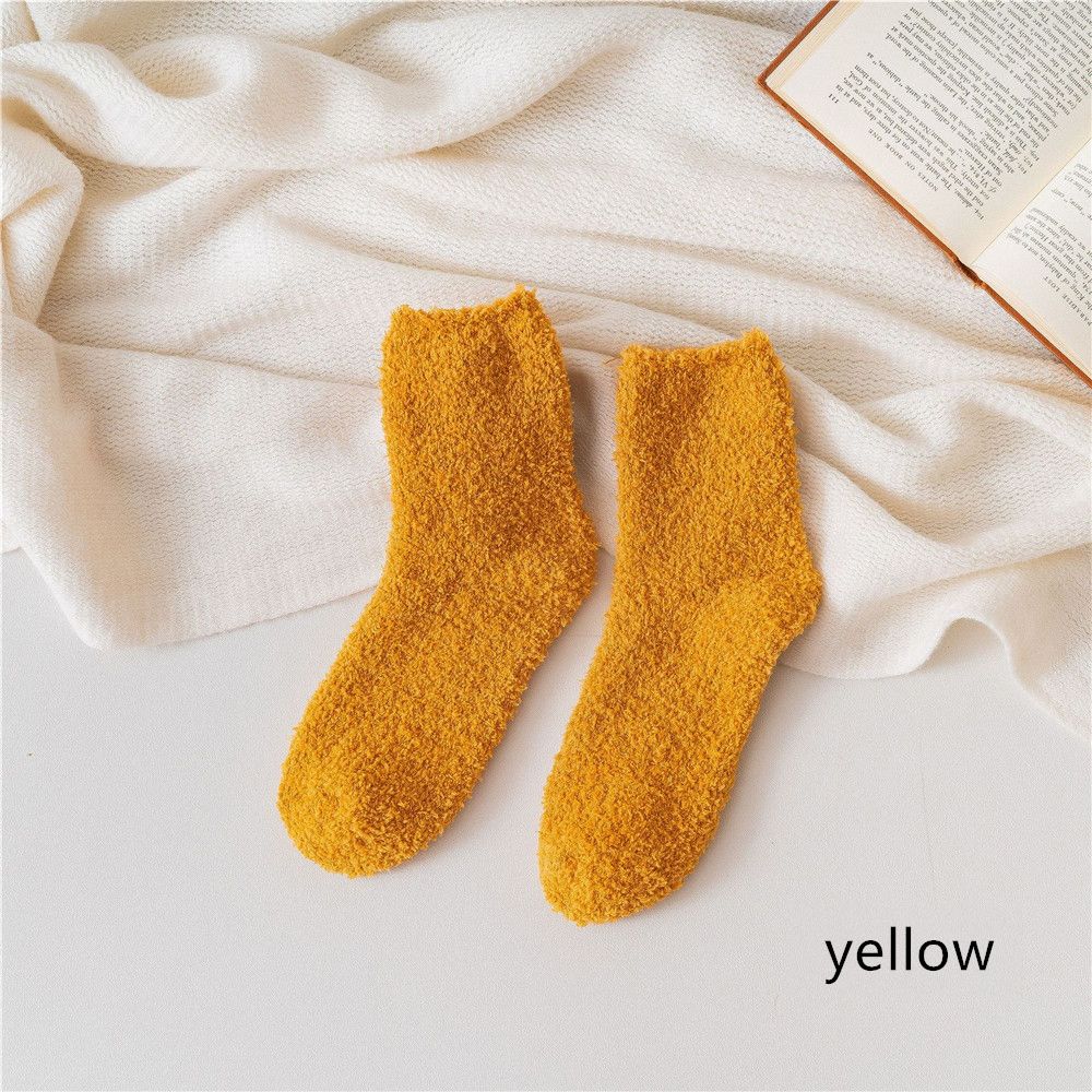 Christmas Gift Winter Warm Breathable Soft Coral Velvet Socks Bed Floor Fluffy Cosy Sleep Socks