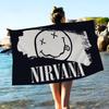 A-N-Nirvana-Рок-группа Полотенце для ванны Микрофибра Мягкое Впитывающее Воздухопроницаемое Для девочки Детей Декоративное Мультяшное Пляжное полотенце