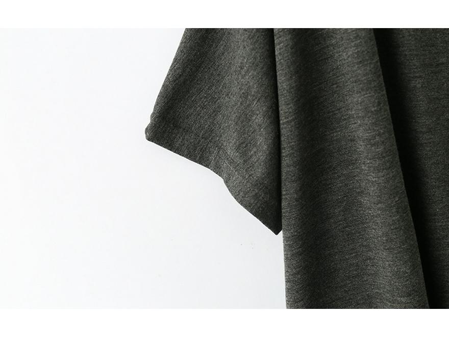 Женская модальная футболка большого размера с рукавами «летучая мышь» - Свободная, с круглым вырезом, средней длины, с коротким рукавом, летний топ