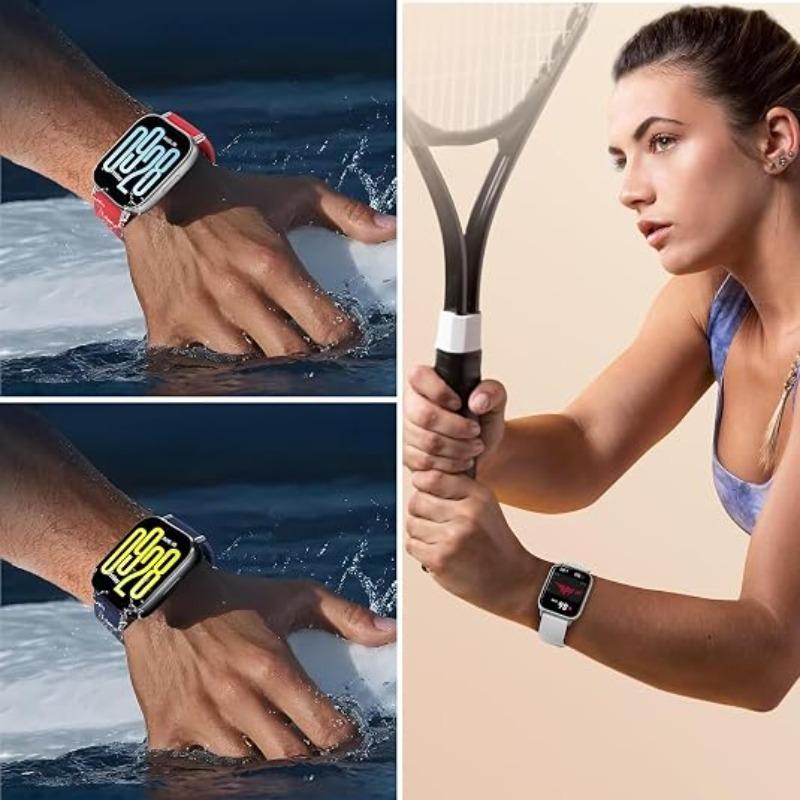 6 шт. Силиконовый ремешок для часов Redmi watch5 lite / Active Двухцветный дышащий сменный браслет для умных часов Redmi watch5 lite / Active