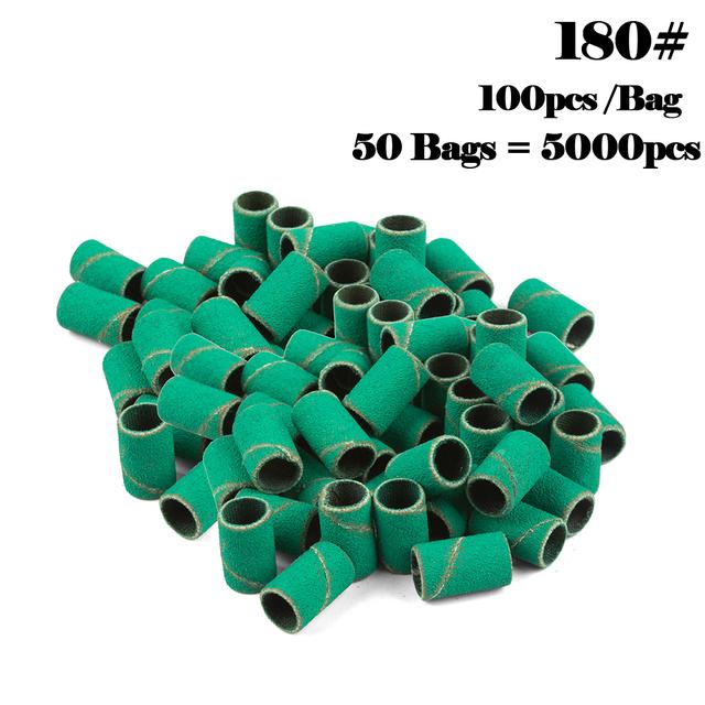 5000 шт шлифовальные ленты для дизайна ногтей 80 # 120 # 180 # 240 шлифовальная лента для маникюра, дрель для удаления гель-лака, педикюра
