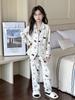 Girls' 2025 Autumn Cotton Pajama Set: Long-Sleeve Two-Piece Sleepwear