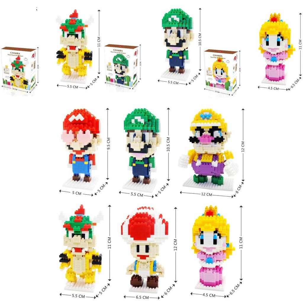 Пластиковая головоломка Super Mario Bros для детей, развивающий конструктор, подарок