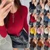 Women Fashion Long Sleeve Knitted Sweater Autumn Winter Zipper Knitwear Top