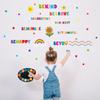 3 Sheets Cute Wall Decals DIY English Inspirational Phrases Theme Boys Kids Room Wall Stickers