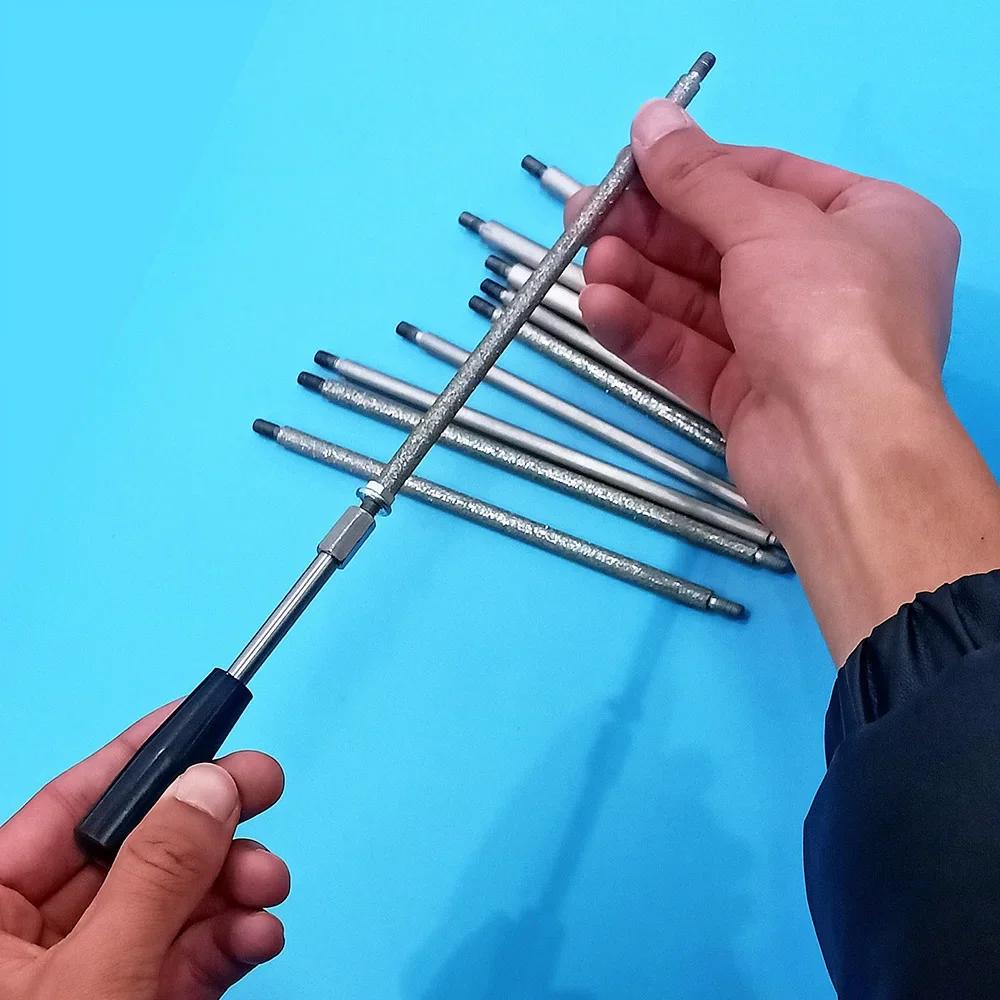 80-3000# 6мм Цилиндрический алмазный камень Заточка Брусок Точильный камень Подходит для точилки Ruixin Зубчатый нож Нож-скимитар Шлифовка