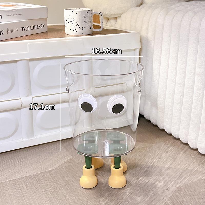 Творческий дом Ins мусорное ведро спальня гостиная мусорное ведро прозрачный высокий внешний вид милый лечебный бытовой мусорное ведро