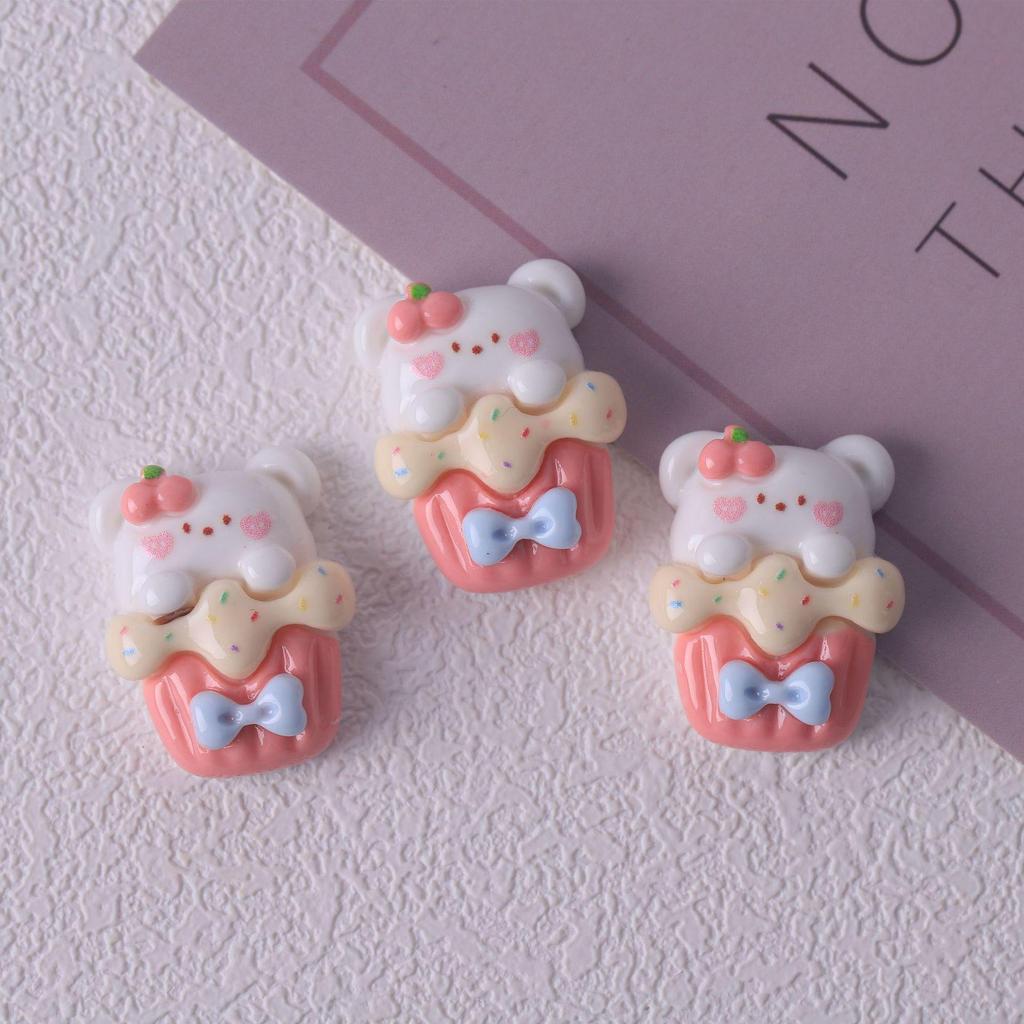 Симпатичные аксессуары из смолы для самодельных украшений: Мультяшная еда, вишневый торт, кремовый клей, заплатки и материалы для пенала