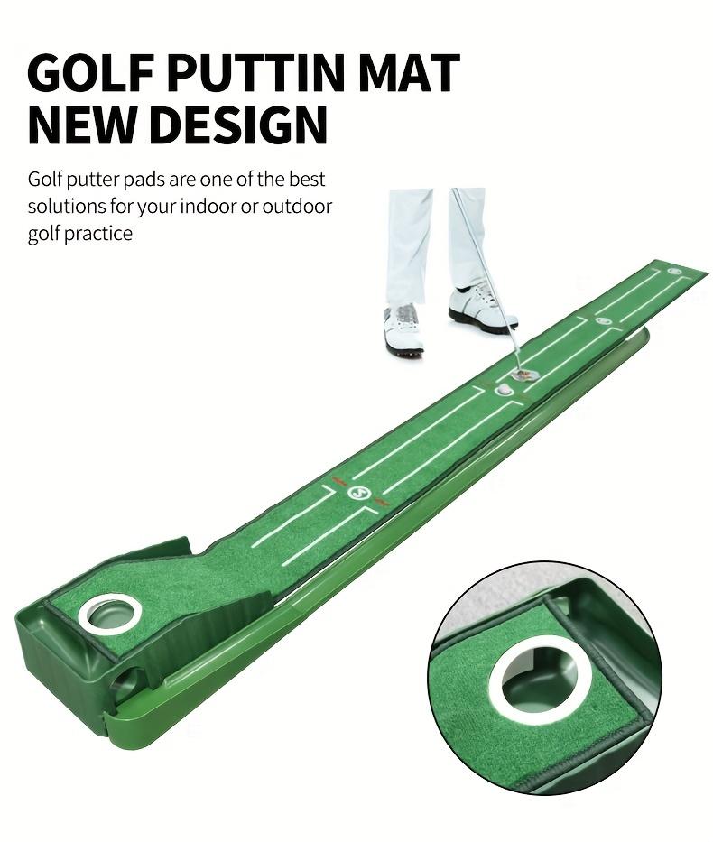 Портативный тренировочный коврик для гольфа для игры в гольф в помещении и на открытом воздухе, 8-футовый паттинг-грин с направляющими для выравнивания, компактное издание, аксессуары для гольфа