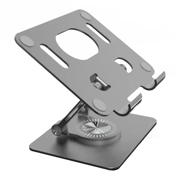 Подставка для ноутбука, регулируемая эргономичная подставка для планшета, держатель для электронной книги, кронштейн из алюминиевого сплава, поворот на 360 градусов, складная охлаждающая подставка